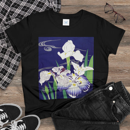 Irises by Kogyo Tsukioka Women's Midweight Cotton Tee