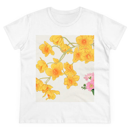 Golden Bow Orchid Women's Midweight Cotton Tee