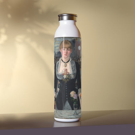 A Bar at the Folies-Bergère by Edouard Manet Slim Water Bottle