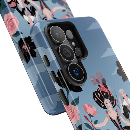 🌹🎭 The Rose Masquerade Promenade Phone Case – Art Deco Floral Elegance