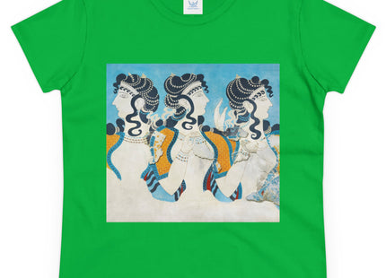 Reproduction of Ladies in Blue by Emile Gilliéron Women's Midweight Cotton Tee