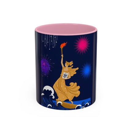 Liberty's Triumph Colorful Mugs – Art Deco Glory & Triumphant Spirit