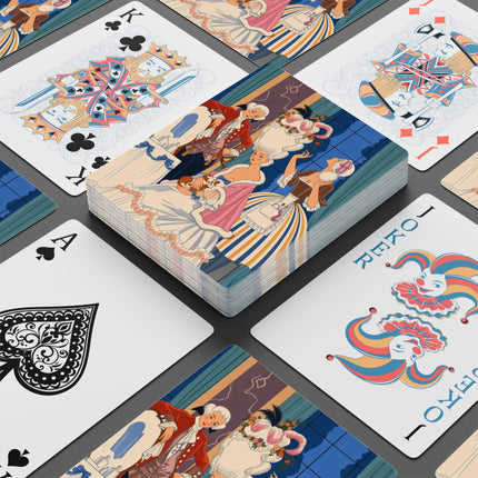 🌸🐶 The Lady Of The Extraordinary Coiffure Playing Cards – Art Deco Rococo Elegance