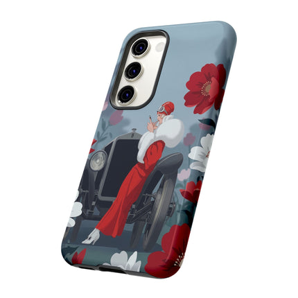 🚗🌺 The Lady Of The Grand Touring Car Phone Case – Art Deco Motoring Elegance