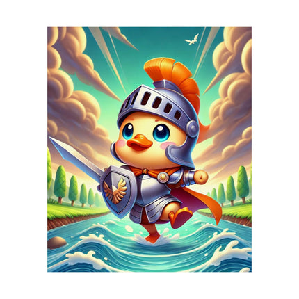 🦆⚔️ Valiant Duck Matte Vertical Poster – Courage, Adventure & Heroic Charm