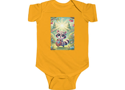 Raccoon’s Berry Basket Infant Fine Jersey Bodysuit