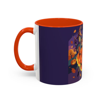🐈‍⬛🎃 The Black Cat Witch Of Pumpkin Manor Colorful Mug – Whimsical Halloween Charm