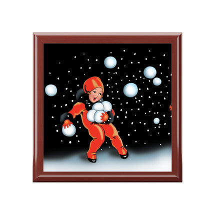Festive Snowball Jewelry Box