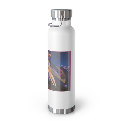 Slumbering Fairy on a Mushroom Copper Vacuum Insulated Bottle, 22oz