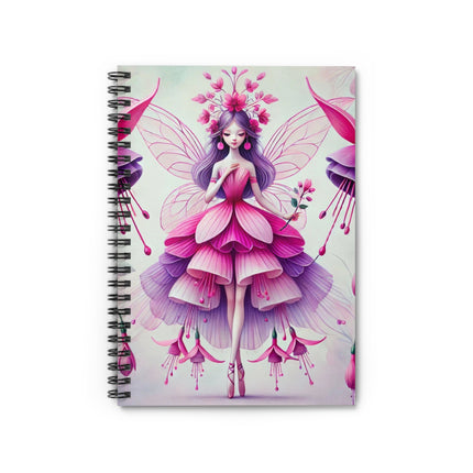 Fuchsia Fairy Spiral Notebook - Ruled Line