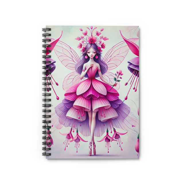 Fuchsia Fairy Spiral Notebook - Ruled Line