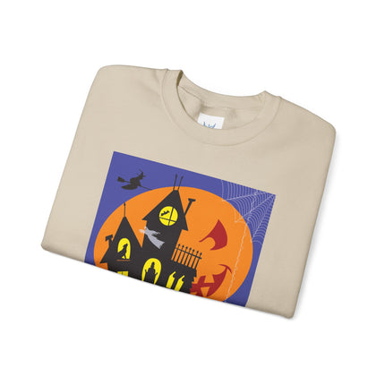 Halloween Night at the Haunted House Unisex Heavy Blend™ Crewneck Sweatshirt