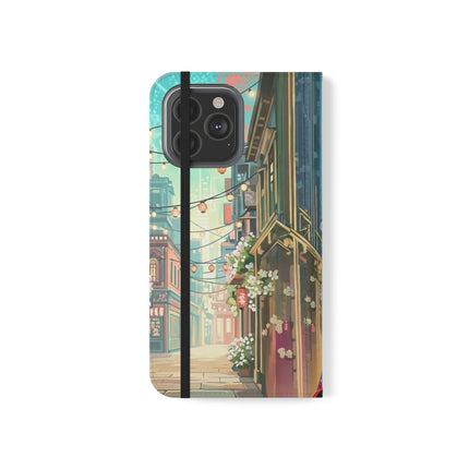 🦝✨ Cybernetic Red Panda Flip Case – Neon Charm & Futuristic Wonder