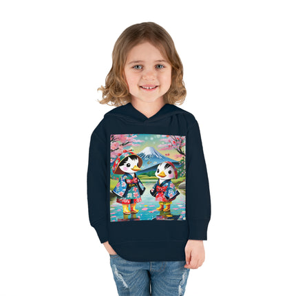 Rainy Day Ducks Toddler Pullover Fleece Hoodie