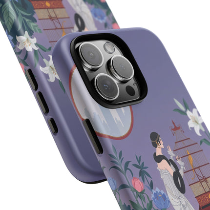 🌸🐦 The Lady Of The Garden Birdcage Phone Case – Art Deco Floral Elegance