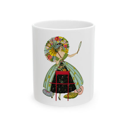 Woman with a Mirror by Umberto Brunelleschi Ceramic Mug 11oz