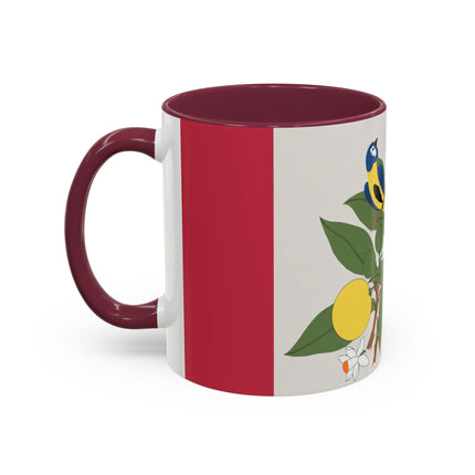 Blue Tit & Butterfly Colorful Mugs – Spring Harmony & Delicate Beauty