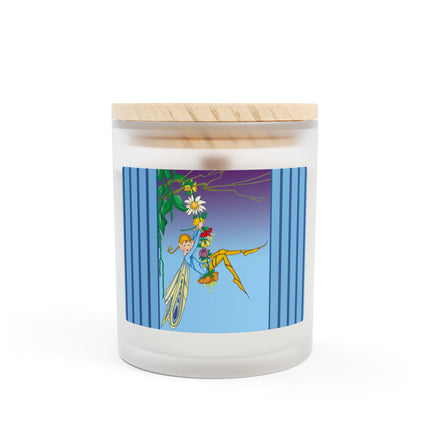 A Fairy’s Delight Frosted Glass Candle, 11oz