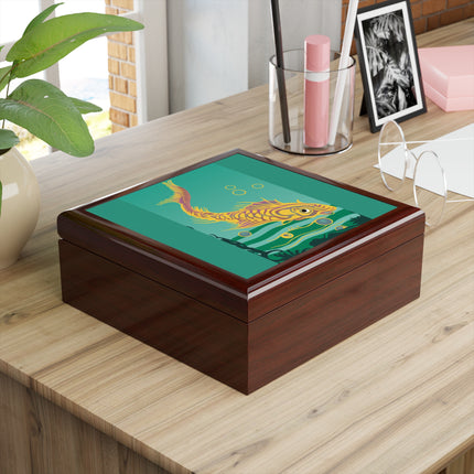Golden Serenity Jewelry Box