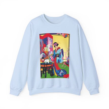 A Timeless Journey by Umberto Brunelleschi Heavy Blend™ Crewneck Sweatshirt