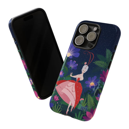 🌺✨ The Lady Of The Starlit Enchanted Garden Phone Case – Art Deco Floral Fantasy