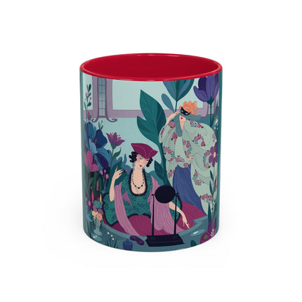 The Ladies Of The Secret Masquerade Colorful Mugs – Art Deco Floral Mystery