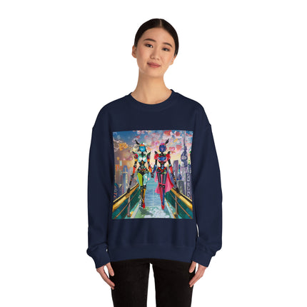 Cyber Punk Robot Models Unisex Heavy Blend™ Crewneck Sweatshirt