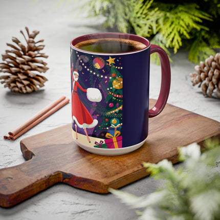 🎄❄️ The Christmas Snowball Dance Colorful Mug – Whimsical Holiday Fashion Fantasy