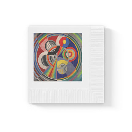 Rythme No. 1 by Robert Delaunay White Coined Napkins