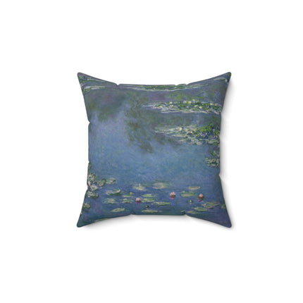 Water Lilies by Claude Monet Spun Polyester Square Pillow