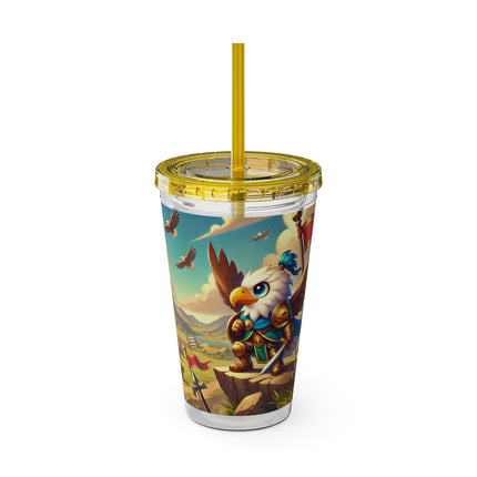 Watchful Guardian Sunsplash Tumbler with Straw, 16oz