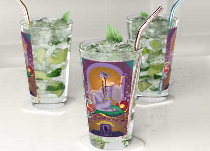 February & Amethyst Zodiac Pint Glass