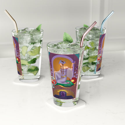 February & Amethyst Zodiac Pint Glass