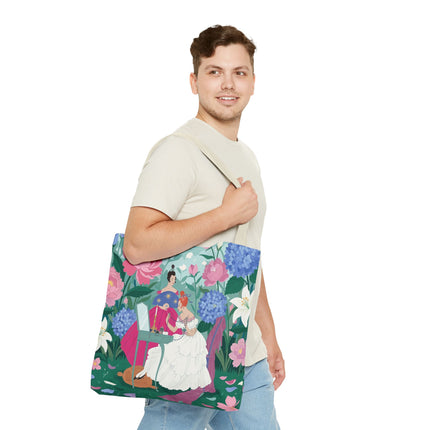 🌸🕯️ The Ladies Of The Enchanted Garden Vanity Tote Bag – Art Deco Floral Elegance