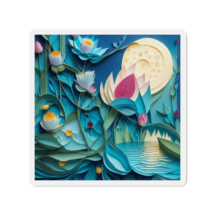 Ethereal Moonlit Lake Die-Cut Magnets (4 Sizes)