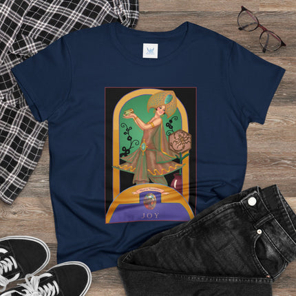 October & Opal, Tourmaline (from the Gem Series) by Sofia Chiostri Women's Midweight Cotton Tee