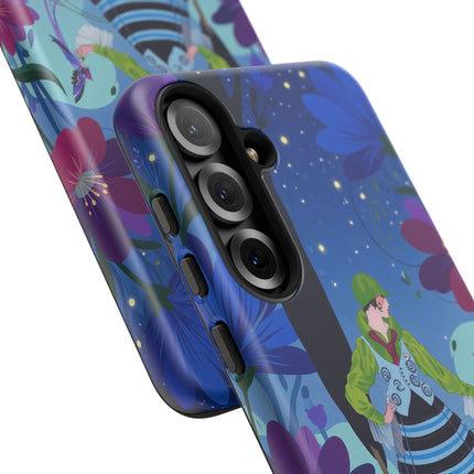 🌸🐦 The Lady Of The Midnight Bird Garden Phone Case – Art Deco Floral Fantasy