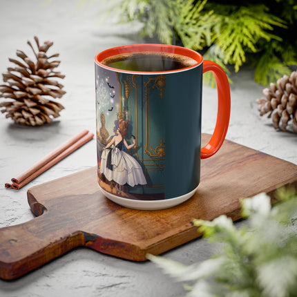 🕯️🎃 The Moonlit Manor Drawing Room Colorful Mug – Elegant Halloween Charm