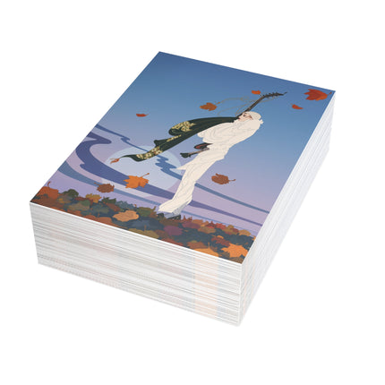 🎻🍂 The Autumn Serenade Postcard Bundles – Art Deco Musical Elegance