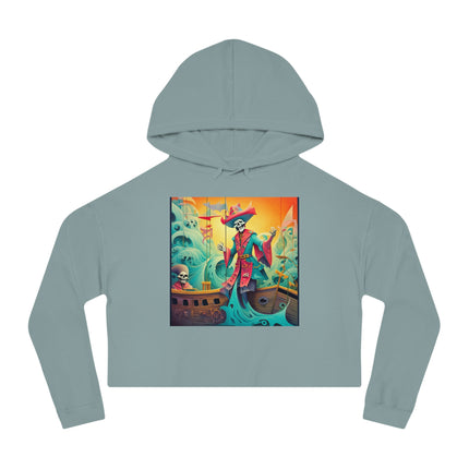 Skeleton Crew of the Misty Seas Women’s Cropped Hooded Sweatshirt