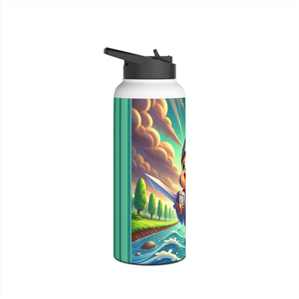 Valiant Duck Stainless Steel Water Bottle, Standard Lid