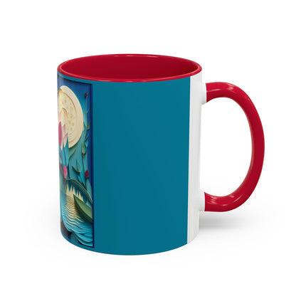 Ethereal Moonlit Lake Colorful Mugs (11oz, 15oz)