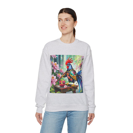 Cyberpunk Rooster Unisex Heavy Blend™ Crewneck Sweatshirt