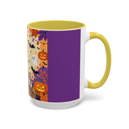 🎃🐈‍⬛ The Pumpkin Child’s Halloween Parade Colorful Mug – Whimsical Storybook Charm