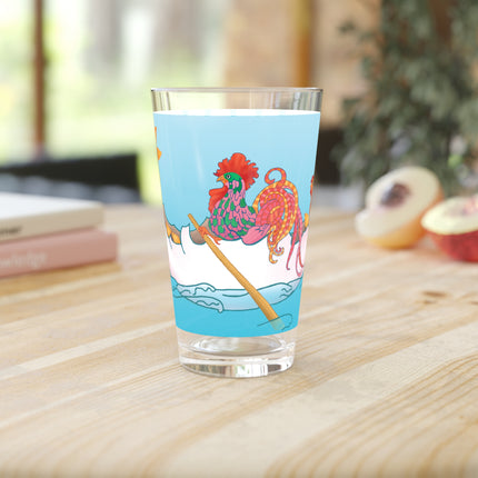 A Rooster's Seafaring Adventure Glass, 16oz
