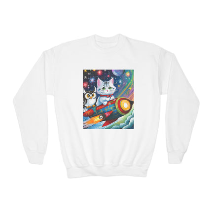 Flight of Fancy Youth Crewneck Sweatshirt – Imagination, Adventure & Cosmic Fun