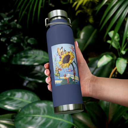 Sunflower Fairies by Margaret Tarrant Copper Vacuum Insulated Bottle, 22 oz