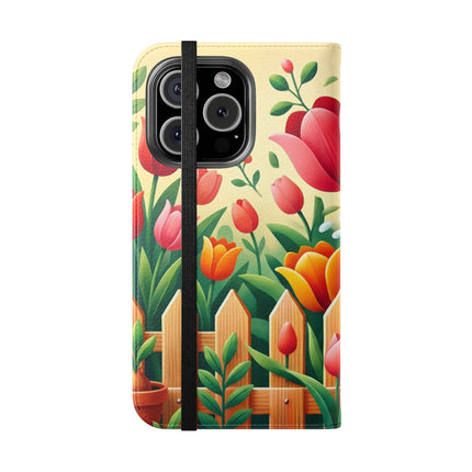 🌷🐦 The Little Garden Tender Flip Case – Sunshine, Care & Storybook Charm
