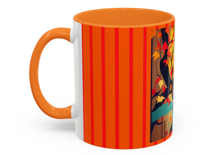 Black Cat in Kimono Colorful Mugs, 11oz