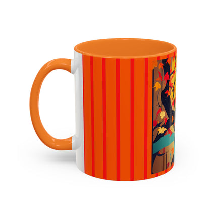 Black Cat in Kimono Colorful Mugs, 11oz